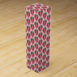 Pink Red Juicy Strawberry Strawberries Fruit Print Wine Box<br><div class="desc">Design features an original illustration of rows of juicy, bright red strawberries on a pink background. Ideal for a birthday party or other 'sweet' celebration, or for your favorite foodie or strawberry lover! This strawberry fruit print is also available on other products. Don't see what you're looking for? Need help...</div>