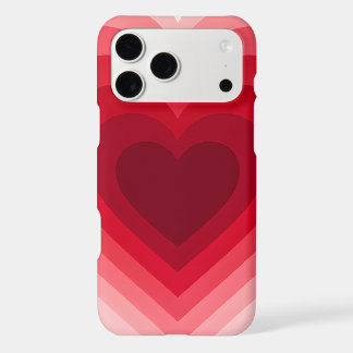 Pink Red Layered Heart Geometric Design Iphone 18 Pro Max Case
