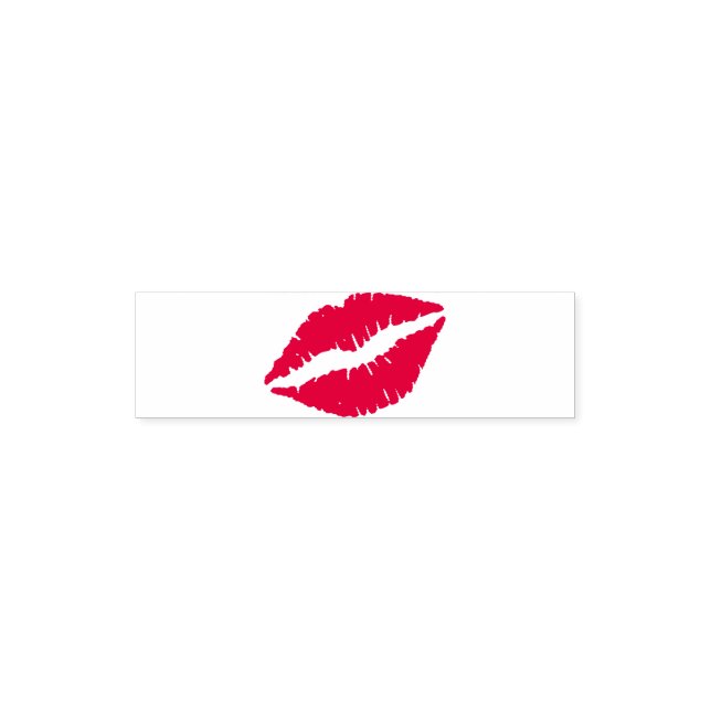 PInk / red lipstick kiss Pocket Stamp (Design)
