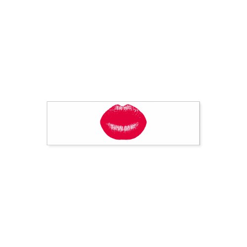 PInk  red lipstick kiss Pocket Stamp