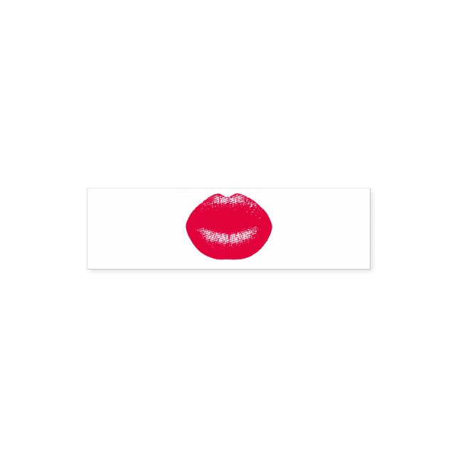 PInk / red lipstick kiss Pocket Stamp (Design)