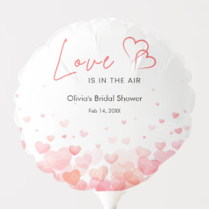 Pink & Red Love is in the Air Bridal Shower  Balloon