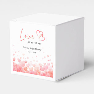 Pink & Red Love is in the Air Bridal Shower Favor Boxes