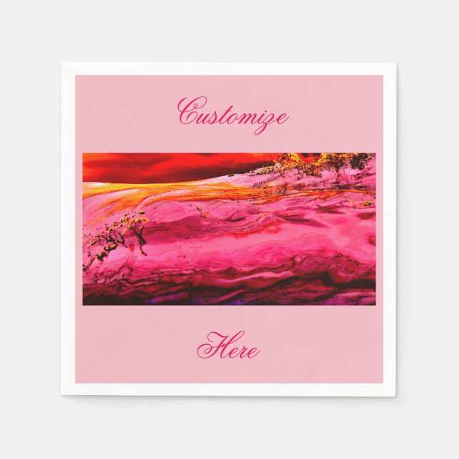 pink/red maui wave Thunder_Cove Napkins (Front)