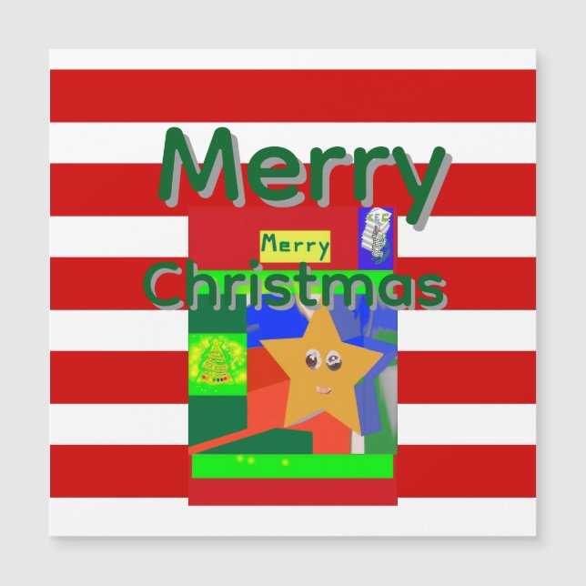 Pink Red Merry Christmas  (Front)