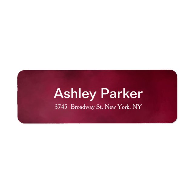 Pink Red Modern Elegant Stylish Trendy Label (Front)