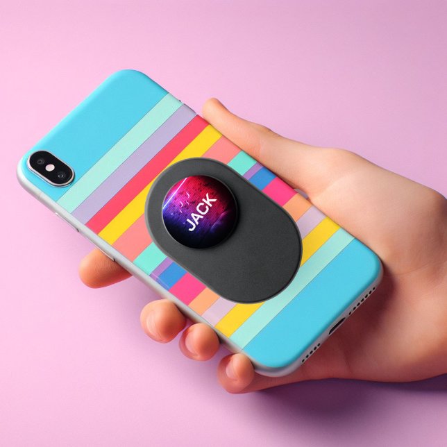 Pink Red Modern Popgrip PopSocket (Creator Uploaded)