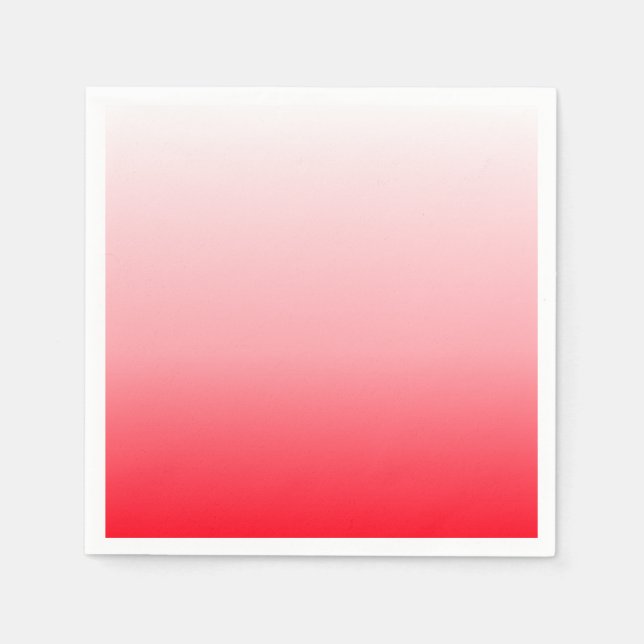 Pink Red Ombre Gradient Napkins (Front)