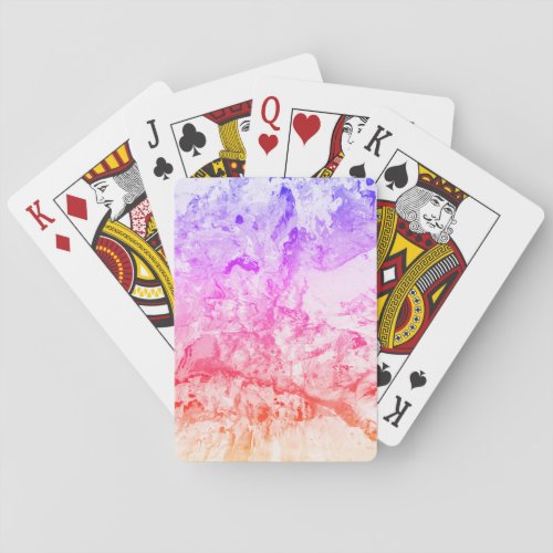Pink Red Orange Blue Purple Modern Abstract Playing Cards