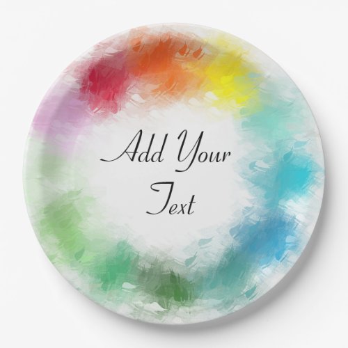 Pink Red Orange Yellow Green Blue Purple Colors Paper Plates