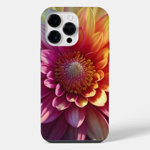 Pink Red Orange Yellow Purple Dahlia Flower iPhone 14 Pro Max Case