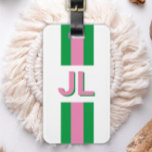 Pink Red Preppy Personalized Initial Luggage Tag<br><div class="desc">My Pink Red Preppy Personalized Initial Luggage Tag make finding your luggage a breeze. Personalize with initials for a unique gift.</div>
