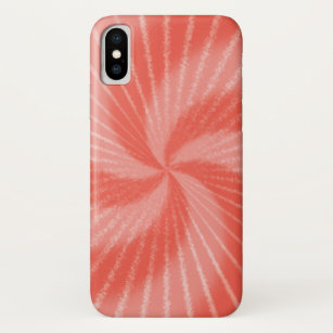 Pink Red Psychedelic Tie Dye Swirl 70s iPhone X Case