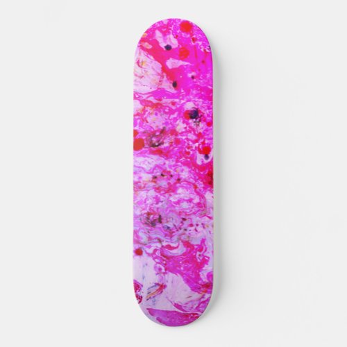 Pink Red Purple Modern Colorful Abstract Art Skateboard