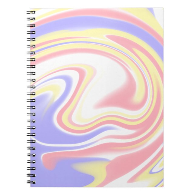 Pink red purple stripes modern custom pattern t th notebook (Front)