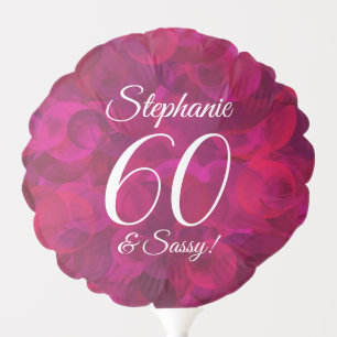 Pink Red Rose 60 and Sensational Birthday Party Balloon