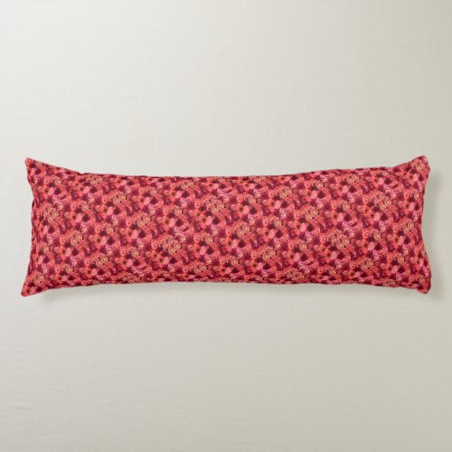 PINK RED ROSE FIELD BODY PILLOW