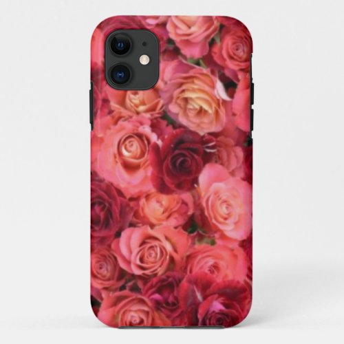 PINK RED ROSE FIELD iPhone 11 CASE