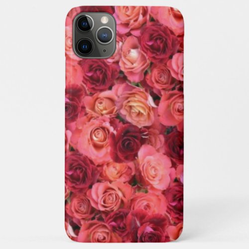 PINK RED ROSE FIELD Floral iPhone 11 Pro Max Case