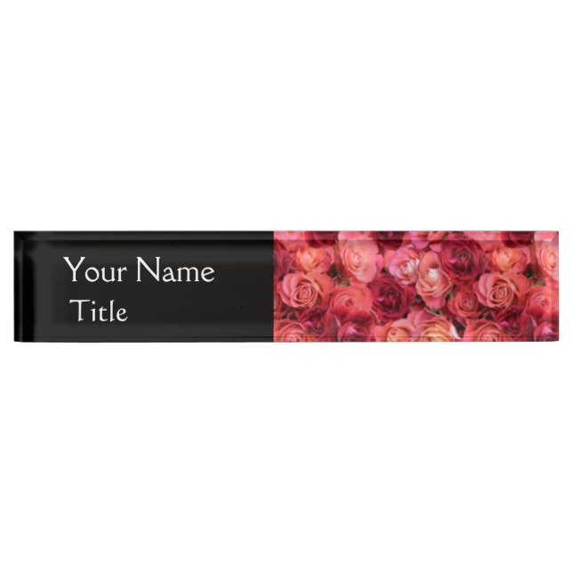 PINK RED ROSE FIELD NAME PLATE (Front)