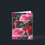 Pink Red Roses For a Special Friend  Birthday Card<br><div class="desc">For a Special Friend Pink Yellow Roses Birthday</div>