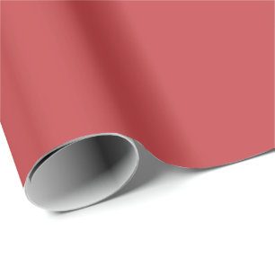 Pink Red Solid Plain Color Wrapping Paper