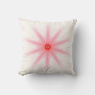 Pink Red Star Kaleidoscope Pattern Pillows