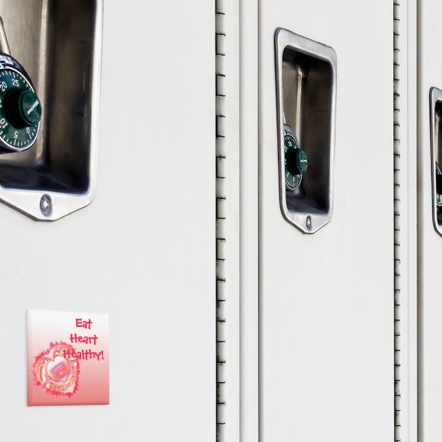 Pink Red Tattered Heart Personalized Magnet (In Situ (Locker))