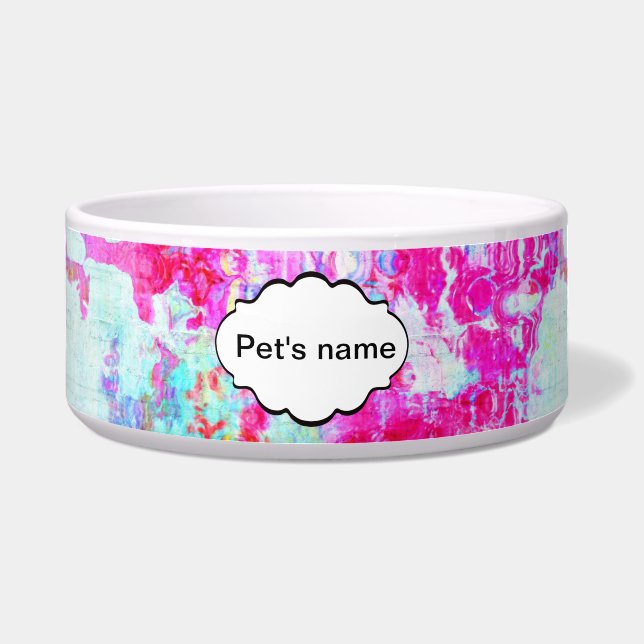 Pink red texture bowl (Front)