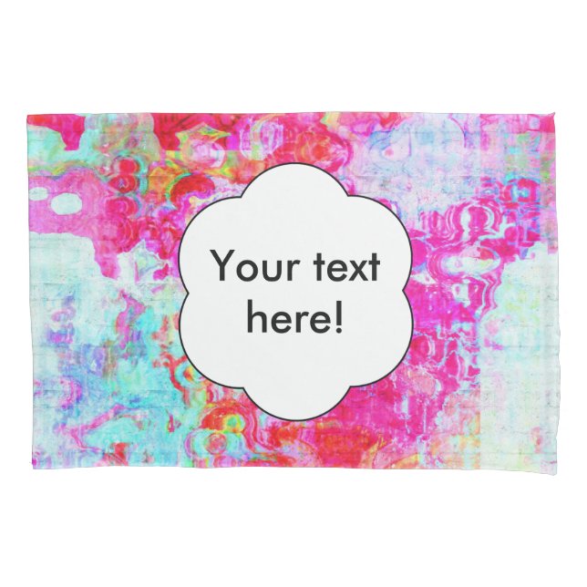 Pink red texture pillow case (Front)