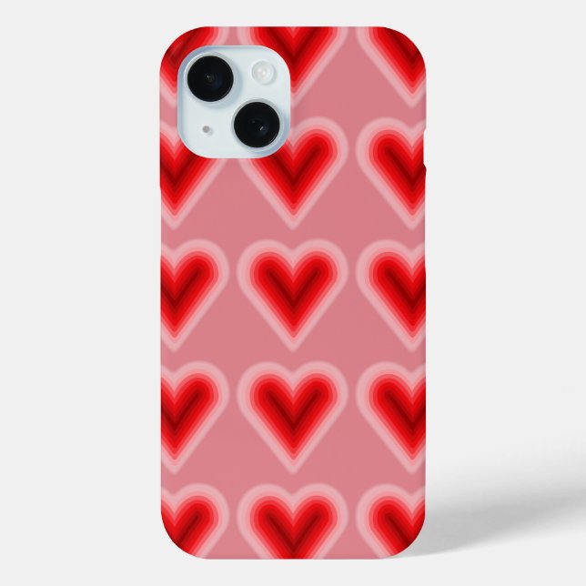 Pink & Red Valentine's Day Heart Case-Mate iPhone Case (Back)