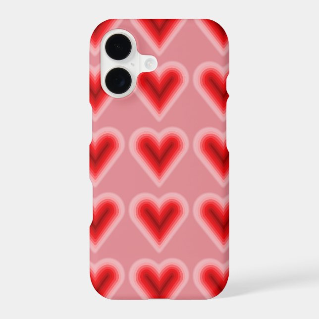 Pink & Red Valentine's Day Heart Case-Mate iPhone Case (Back)