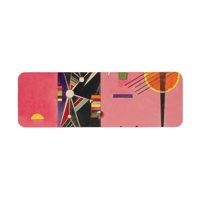 Pink Red Wassily Kandinsky Label (Front)
