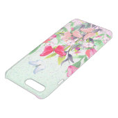 Pink & Red Watercolor Flowers & Butterflies Uncommon iPhone Case (Top)