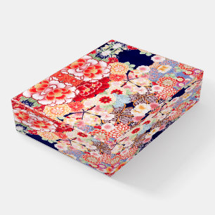 PINK RED WHITE FLOWERS Peony,Roses Japanese Floral Paperweight