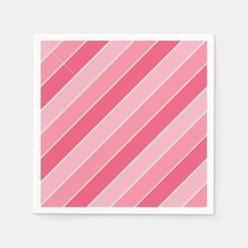 Pink Red White Striped Blank Template Modern Napkins