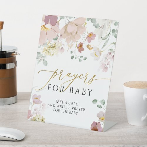 Pink  Red Wildflowers Prayers For Baby Sign