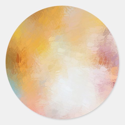 Pink Red Yellow Blue Abstract Blank Template Classic Round Sticker