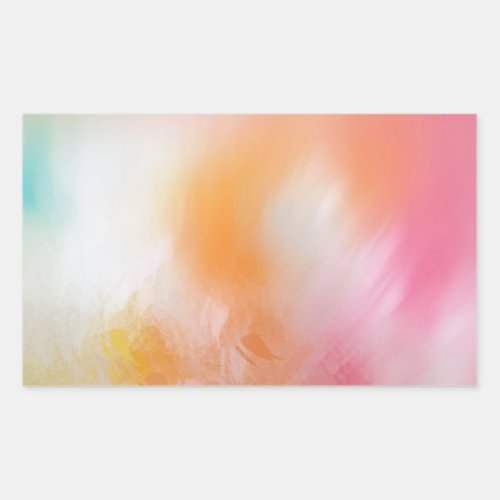 Pink Red Yellow Blue Blank Abstract Colorful Rectangular Sticker