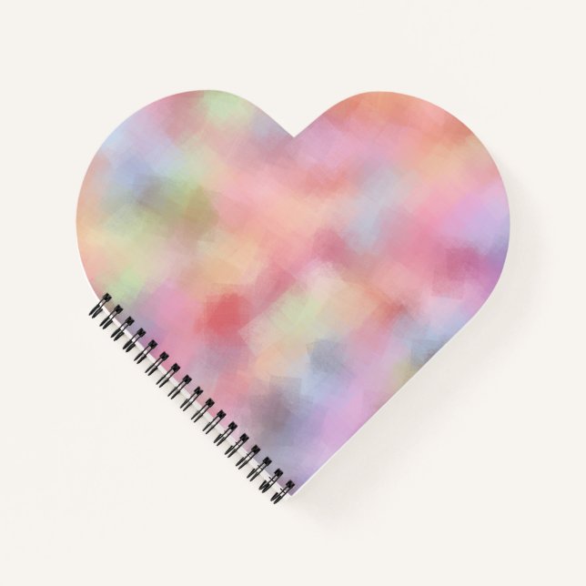 Pink Red Yellow Blue Green Purple Elegant Modern Notebook (Front)