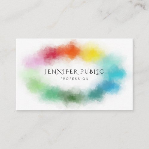 Pink Red Yellow Blue Green Purple White Colors Business Card