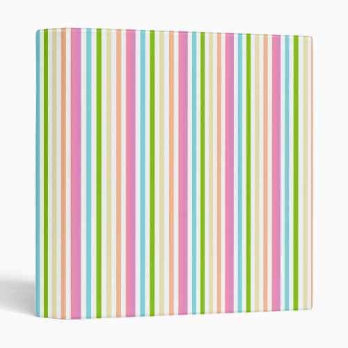 Pink Red Yellow Blue Green Purple White Trendy 3 Ring Binder