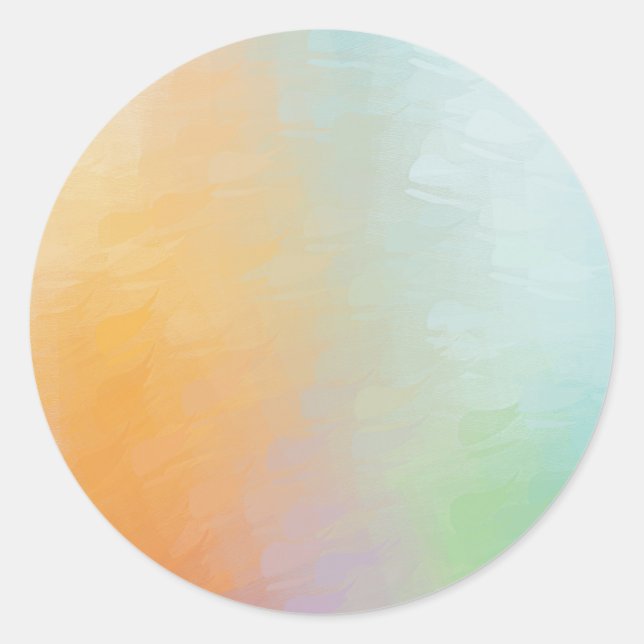 Pink Red Yellow Blue Template Abstract Blank Classic Round Sticker (Front)
