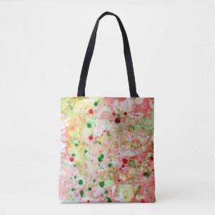 Pink Red Yellow Green Modern Abstract Template Tote Bag