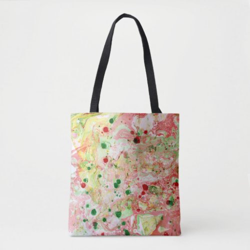 Pink Red Yellow Green Modern Abstract Template Tote Bag
