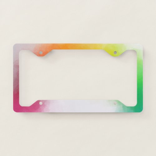Pink Red Yellow Orange Blue Green Colorful License Plate Frame