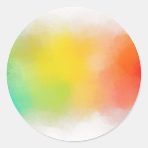 Pink Red Yellow Orange Blue Green Custom Colorful Classic Round Sticker
