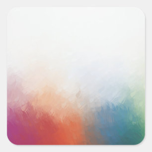 Pink Red Yellow Orange Blue Green Modern Colorful Square Sticker