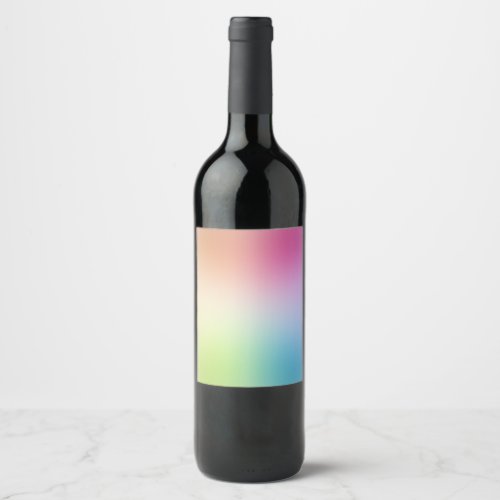 Pink Red Yellow Orange Blue Green Purple Colorful Wine Label
