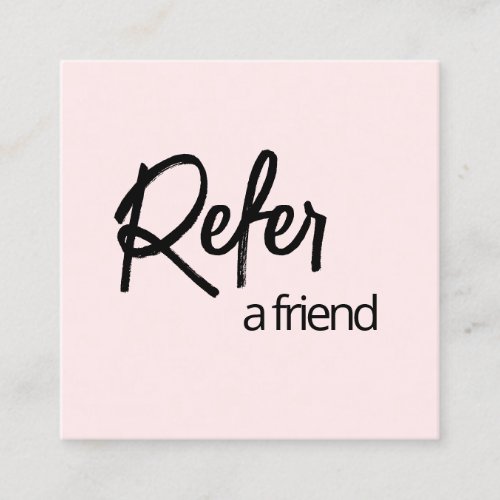 Pink Refer a Friend Referral Card
